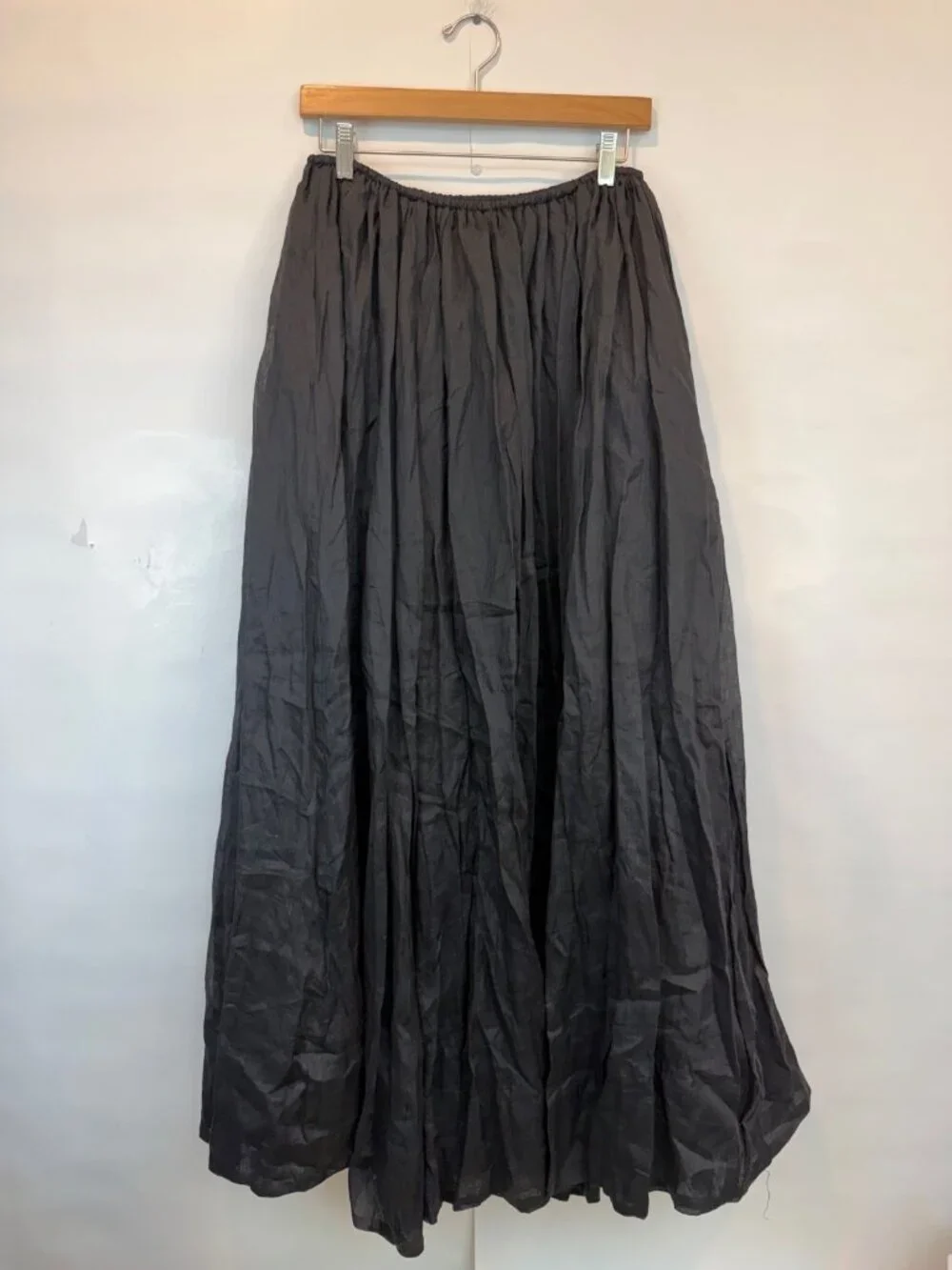 DISSH Women's Layne Black Ramie Skirt Size 4 Elastic Waist Maxi Length NWT $169 - Picture 2 of 7